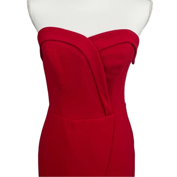 Eva Franco Anka Dress in Red Strapless Tulip Hem Evening Wear Size 6 NWT - Picture 2 of 11